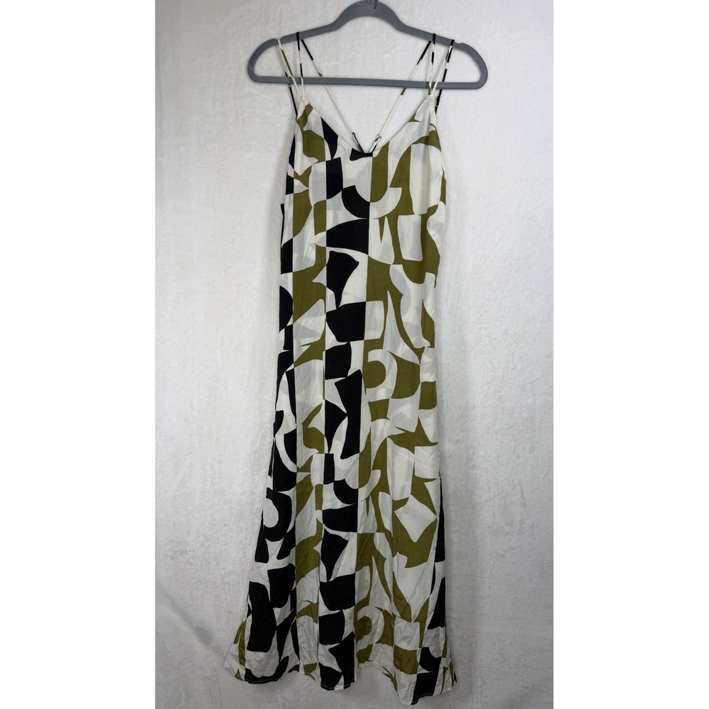 Stillwater The Brand Double Strap Slip Dress Abstract Maxi Dress Size Small - Picture 2 of 7